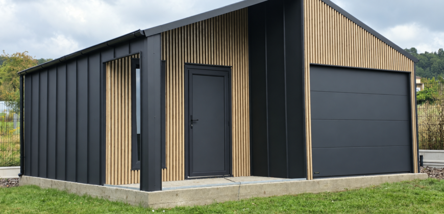 BarnBox Nook 6 × 5,8m – garaż z wnęką frontową