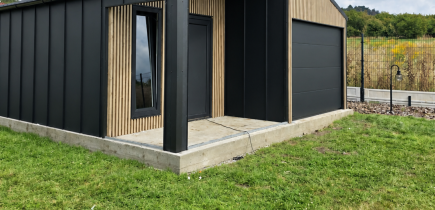 BarnBox Nook 6 × 5,8m – garaż z wnęką frontową